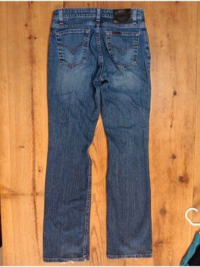 Harley Davidson Jeans Women 6 Tall Bootcut Embroidered Pocket Leather Patch